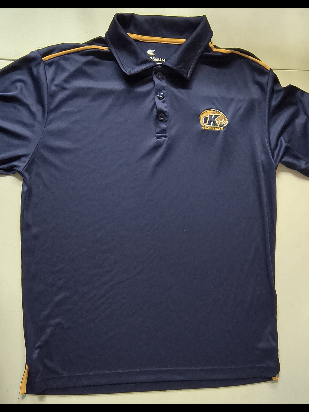 Colosseum Men's Kent State Navy Polo Sz M